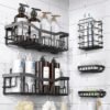 81S6FPdEHWL._AC_SL1500_.jpg Adhesive Shower Caddy, 5 Pack Rustproof Stainless Steel Bath Organizers With Large Capacity, No Drilling Shelves for Bathroom Storage & Home Decor-XL Size