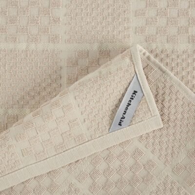 81T3xxgeaGL._AC_SL1500_.jpg KITCHENAID Quilted Cotton Terry Cloth Oven Mitt, Pot Holder, Kitchen Towel 4-Pack Set, Heat Resistant, Silicone Grip, 16"x26", 7"x13" & 7"x10", Milkshake