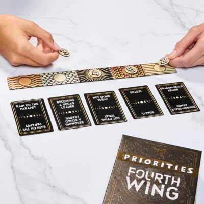 Priorities Fourth Wing Edition Game | Officially Licensed Party Game Inspired by Empyrean Series | Ages 17+ | 3+ Players | 20 Mins.