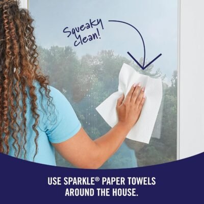 81VRbKSp0NL._AC_SL1500_.jpg Sparkle Pick-A-Size Paper Towels, 6 Double Rolls = 12 Regular Rolls, Everyday Value Paper Towel With Full And Half Sheets