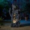 81VfyKEZgQL._AC_SL1500_.jpg Glitzhome 4-Tiered Cascading Outdoor Water Fountain for Garden Patio Yard Mystical Gothic Dragon Water Fountains Outdoor with LED Lights & Pump, Large Floor Stand Fountain Dragon Waterfalls 36.5" H