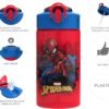 81VyrhHZ8vL._AC_SL1500_.jpg Zak Designs Marvel SpiderMan Kids Spout Cover and Built-in Carrying Loop Made of Plastic, Leak-Proof Water Bottle Design (BPA-Free), Red, 16oz