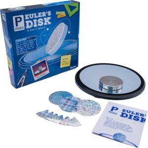 Toysmith Euler’s Disk – Create A Hypnotic Display of Light & Sound- Science Desk Decor for Home and Office – Physics Toys for Adults & Kids 8+