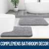 OLANLY Bathroom Rugs 30x20, Extra Soft Absorbent Chenille Bath Rugs, Rubber Backing Quick Dry, Machine Washable Bath Mats for Bathroom Floor, Tub and Shower, Home Decor Accessories, Grey