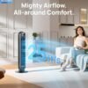 Dreo Tower Fan for Bedroom, 25ft/s Velocity Quiet Floor Fan, 90° Oscillating Fans for Indoors with 4 Speeds, 4 Modes, 8H Timer, Standing Fans, Bladeless Fan, Black, Nomad One (DR-HTF007)