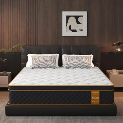 Queen Mattress, 12 Inch Memory Foam Hybrid Mattress in a Box, Medium Firm and Individually Pocket Springs - Pressure Relief, CertiPUR-US Certified, Motion Isolation