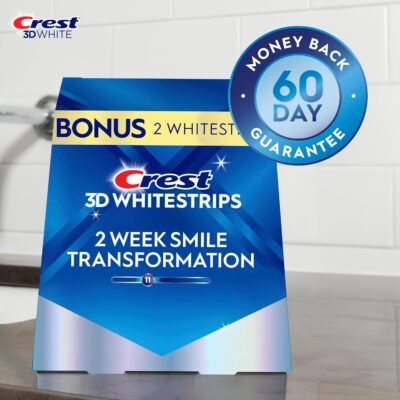81bF4afcWlL._SL1500_.jpg Crest 3D Whitestrips Glamorous White, 3D White, Teeth Whitening Strip Kit, 32 Strips (16 Count Pack) - Crest Teeth Whitening Strips, Teeth Whitening Kit - Packaging May Vary