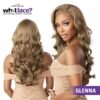 Sensationnel What Lace 13X6 Wigs - Glenna Lacefrontal Hand Tied Glueless Synthetic With Natural Density Preplucked Hairline (LIGHTASHBROWN)
