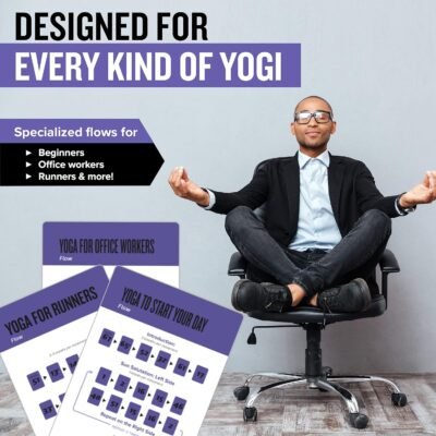 81c49eKVZvL._AC_SL1500_.jpg NewMe Fitness Yoga Pose Workout Cards, Instructional Fitness Deck for Women & Men, Beginner Fitness Guide to Training Exercises at Home or Gym