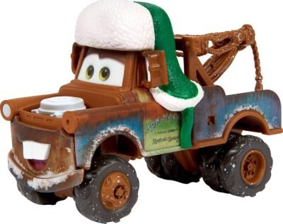 Mattel Disney Pixar Cars Toy Multipack, Set of 5 Winter-Themed Vehicles Including an Exclusive Lightning McQueen & 2 Plastic Accessories (Amazon Exclusive)