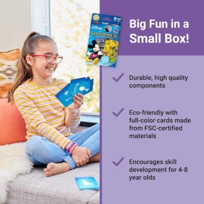 Ravensburger Eye Found It World of Disney Card Game - Fun and Educational Spot It for Toddlers, Preschoolers, Boy and Girls Ages 3-8 - Family-Friendly for Endless Fun