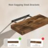 QEEIG Floating Shelves for Wall Bathroom Shelf Bedroom Kitchen Living Room Hanging Book Shelves Small Farmhouse Decor 16 inch Set of 3, Rustic Brown (015-BN3)