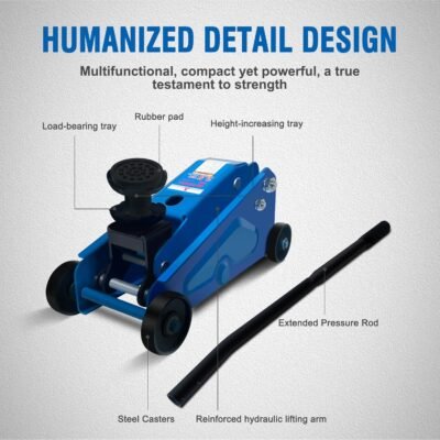Mini Hydraulic Jack 2.5 Ton (5500lbs)/Floor Jack with Heightening Gasket,Lifting Range 4.13"-17"