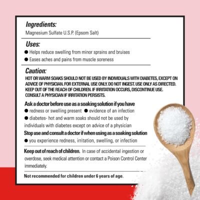 81lGoKjv2fL._SL1500_.jpg Dr Teal's Pure Epsom Salt Bulk Magnesium Sulfate USP, Fragrance Free, 19 lbs