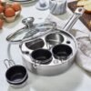 Demeyere Resto 18/10 Stainless Steel Stovetop Egg Poacher Set, 4 Removable Cups, Induction Compatible, Dishwasher Safe