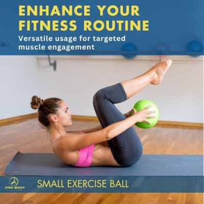 ProBody Pilates Ball 9 Inch - Small Exercise Ball for Stability, Barre, Core, Ab Workouts, Yoga, & Physical Therapy