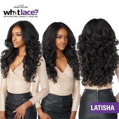 Sensationnel What Lace 13X6 Wigs - Latisha Lacefrontal Hand Tied Glueless Synthetic With Natural Density Preplucked Hairline (FLAMBOYAGEAUBURN)