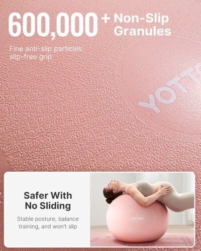 81sPkg-l3eL._AC_SL1500_.jpg YOTTOY Anti-Burst Exercise Ball for Working Out, Yoga & Pregnancy, Extra Thick Workout Ball for Physical Therapy & Fitness