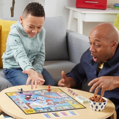 81si54pMDlL._AC_SL1500_.jpg Monopoly Junior: Marvel Spidey and His Amazing Friends Edition Board Game for Kids Ages 5+, with Artwork from The Animated Series, Kids Board Games (Amazon Exclusive)