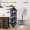 Lasko Oscillating Adjustable Pedestal Stand Fan with Timer and Remote for Indoor, Bedroom, Living Room, Home Office & College Dorm Use, 16 Inch, White, 1646