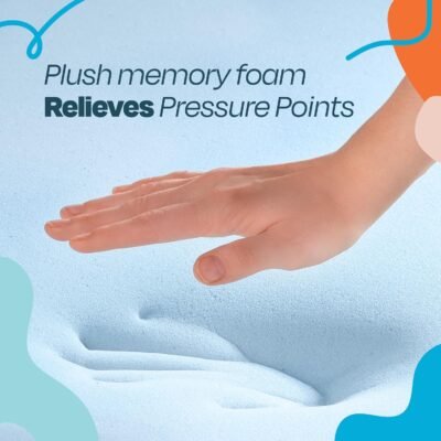 LINENSPA Memory Foam Mattress Topper - 2 Inch Gel Infused Memory Foam - Plush Feel - Cooling and Pressure Relieving - CertiPUR Certified - Dorm Room Essentials - Twin XL Size