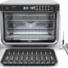 Ninja DT251 Foodi 10-in-1 Smart XL Air Fry Oven, Bake, Broil, Toast, Roast, Digital Toaster, Thermometer, True Surround Convection up to 450°F, includes 6 trays & Recipe Guide, Silver