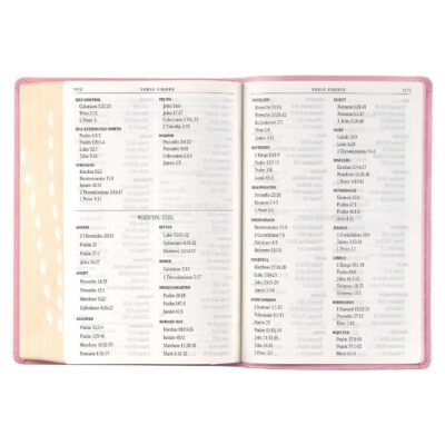 81wBWv-gF7L._SL1500_.jpg KJV Holy Bible, Giant Print Full-size Faux Leather Red Letter Edition - Thumb Index & Ribbon Marker, King James Version, Pink (KJV Full Size GP Editions)