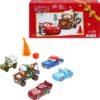 Mattel Disney Pixar Cars Toy Multipack, Set of 5 Winter-Themed Vehicles Including an Exclusive Lightning McQueen & 2 Plastic Accessories (Amazon Exclusive)