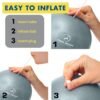 ProBody Pilates Ball 9 Inch - Small Exercise Ball for Stability, Barre, Core, Ab Workouts, Yoga, & Physical Therapy