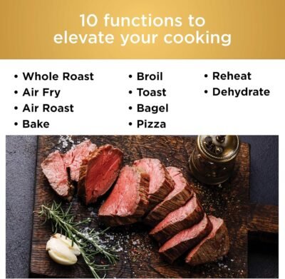 Ninja DT251 Foodi 10-in-1 Smart XL Air Fry Oven, Bake, Broil, Toast, Roast, Digital Toaster, Thermometer, True Surround Convection up to 450°F, includes 6 trays & Recipe Guide, Silver