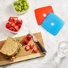 Cool Coolers By Fit & Fresh 4 Pack Slim Ice Packs, Quick Freeze Space Saving Reusable Ice Packs for Lunch Boxes or Coolers, Multi Colored, Single Pack