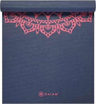 Gaiam Print Yoga Mat, Non Slip Exercise & Fitness Mat for All Types of Yoga, Pilates & Floor Exercises