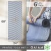 Gaiam Yoga Mat - Premium 6mm Print Extra Thick Non Slip Exercise & Fitness Mat for All Types of Yoga, Pilates & Floor Workouts (68"L x 24"W x 6mm Thick)