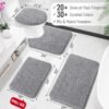OLANLY Bathroom Rugs 30x20, Extra Soft Absorbent Chenille Bath Rugs, Rubber Backing Quick Dry, Machine Washable Bath Mats for Bathroom Floor, Tub and Shower, Home Decor Accessories, Grey