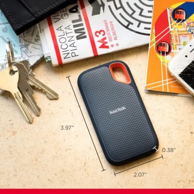 SanDisk 8TB Extreme Portable SSD - Up to 1050MB/s, USB-C, USB 3.2 Gen 2, IP65 Water and Dust Resistance, Updated Firmware - External Solid State Drive - SDSSDE61-8T00-G25
