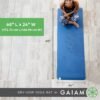 Gaiam Dry-Grip Yoga Mat - 5mm Thick Non-Slip Exercise & Fitness Mat for Standard or Hot Yoga, Pilates and Floor Workouts - Cushioned Support, Non-Slip Coat - 68 x 24 Inches