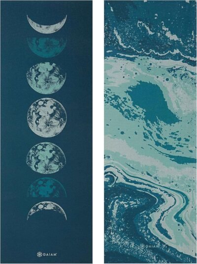 Gaiam Yoga Mat - Premium 6mm Print Reversible Extra Thick Non Slip Exercise & Fitness Mat for All Types of Yoga, Pilates & Floor Workouts (68" x 24" x 6mm Thick)