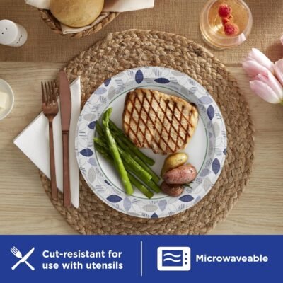 Dixie Ultra, Large Paper Plates, 10 Inch, 172 Count, 3X Stronger*, Heavy Duty, Microwave-Safe, Soak-Proof, Cut Resistant, Disposable Plates For Heavy, Messy Meals