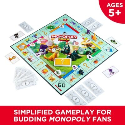 91owkLSEkbL._AC_SL1500_.jpg Monopoly Junior Board Game for 4 players, Ages 5 and up (Amazon Exclusive)