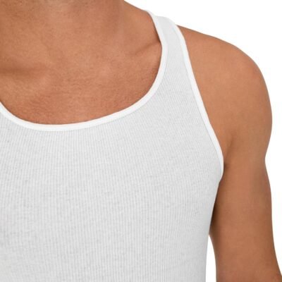Hanes Men's, Moisture-Wicking Ribbed, Lightweight Cotton Tank Undershirts, Multi-Pack