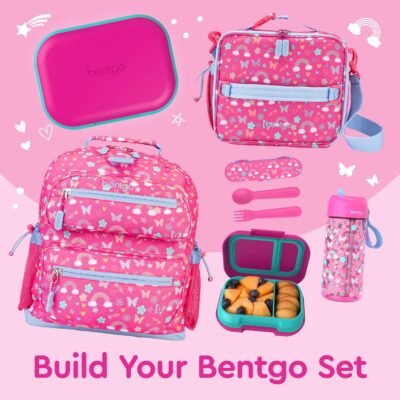 91r1k4b5hIL._AC_SL1500_.jpg Bentgo Chill Kids Leak-Proof Lunch Box - 4-Compartment Bento Box with Built-In Ice Pack, 3.3 Cup Capacity, PFAS & BPA-Free, Microwave & Dishwasher Safe, Ideal Size for Ages 3 to 7 (Fuchsia/Teal)